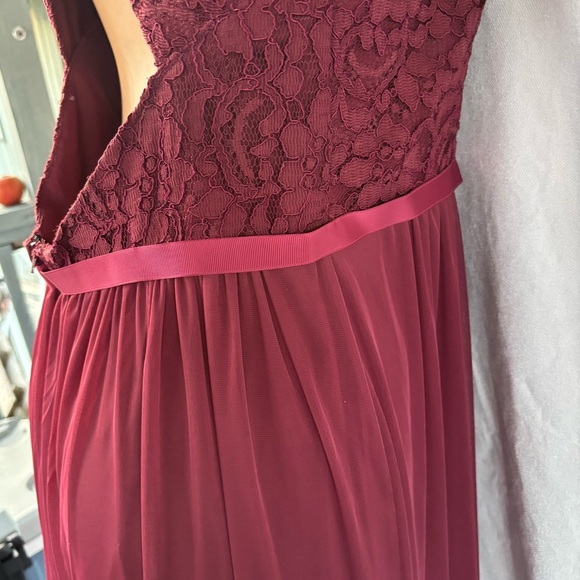 David's Bridal Wine A-Line Skirt - Picture 7 of 15